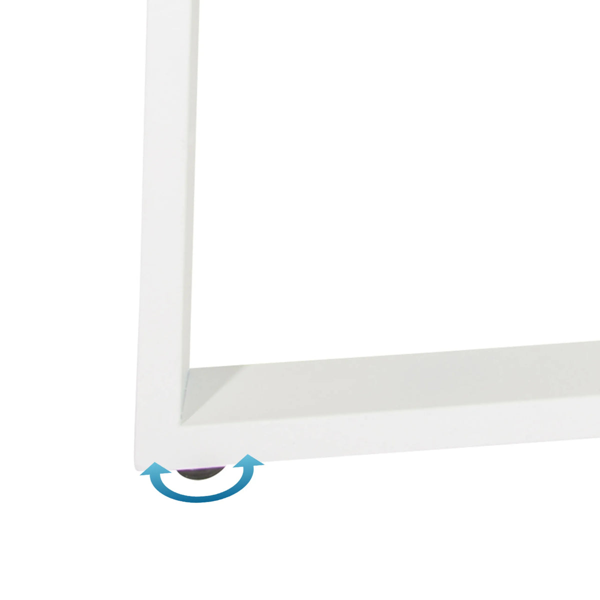 Höjdjusterbar fot till Hörnskrivbord WORKSPACE BASIC I i vitt från hjh OFFICE