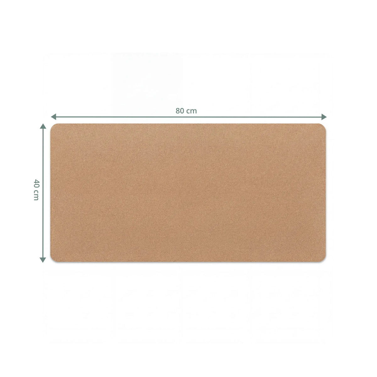 Måttvy av Skrivbordsunderlägg Padflux Terra i brunt, 80 × 40 cm från hjh OFFICE
