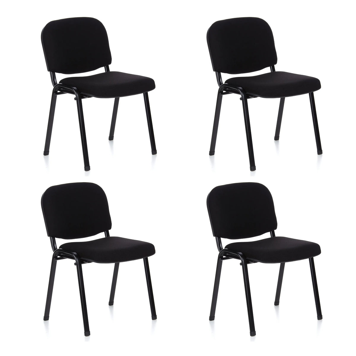Set med fyra svarta fyrbenta stolar XT 600 från hjh OFFICE