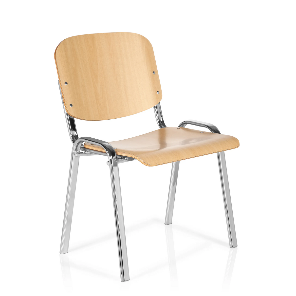 Fyrbent stol XT 600 C H i bok med kromställning från hjh OFFICE – 360-gradersvy (snett framifrån 40°)