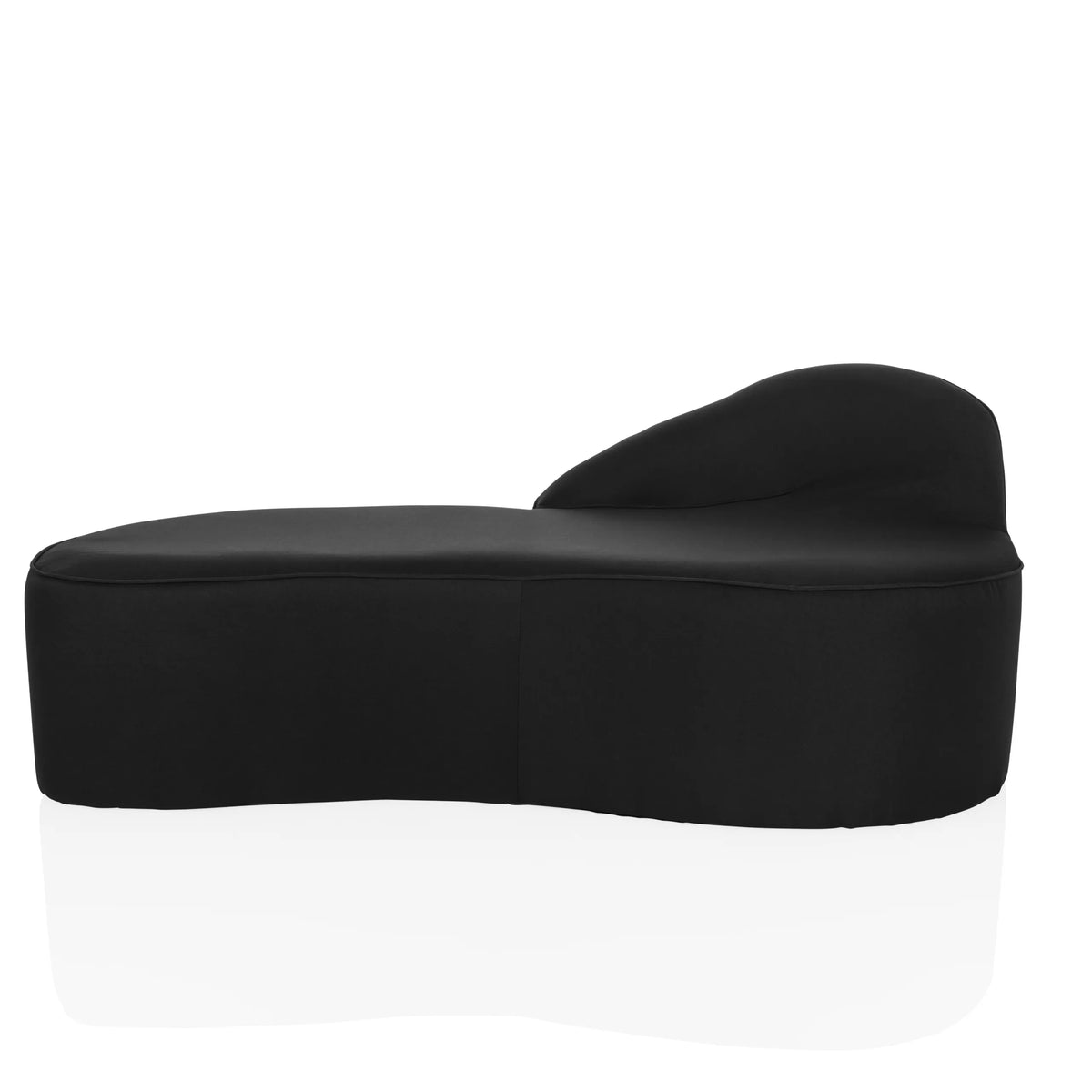 Svart loungesoffa BARACOA med organisk form och integrerat ryggstöd från hjh OFFICE – 360-gradersvy (framifrån 0°)