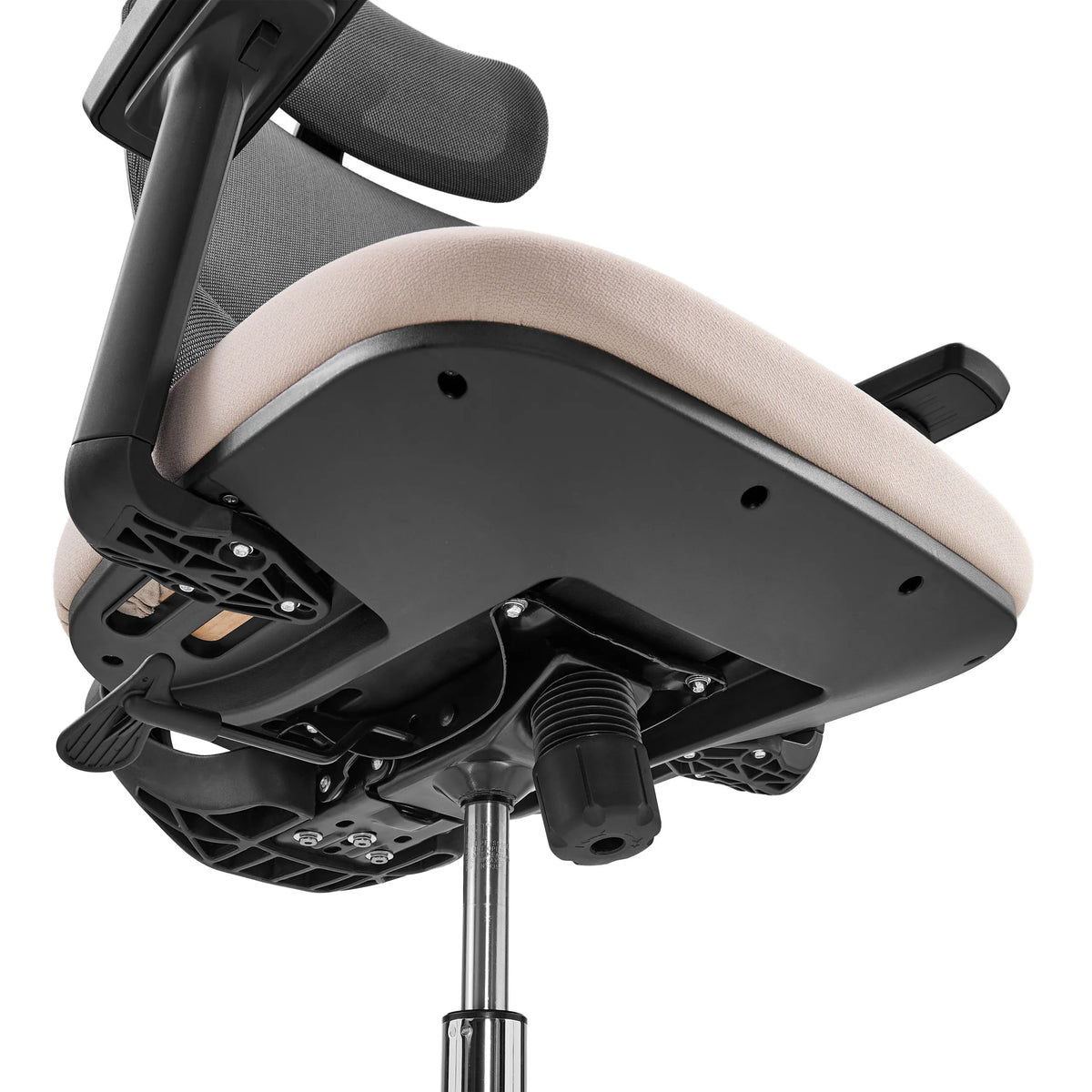 Undersidan av sitsen och mekanismen på Professionell kontorsstol Ergomy Pro från hjh OFFICE