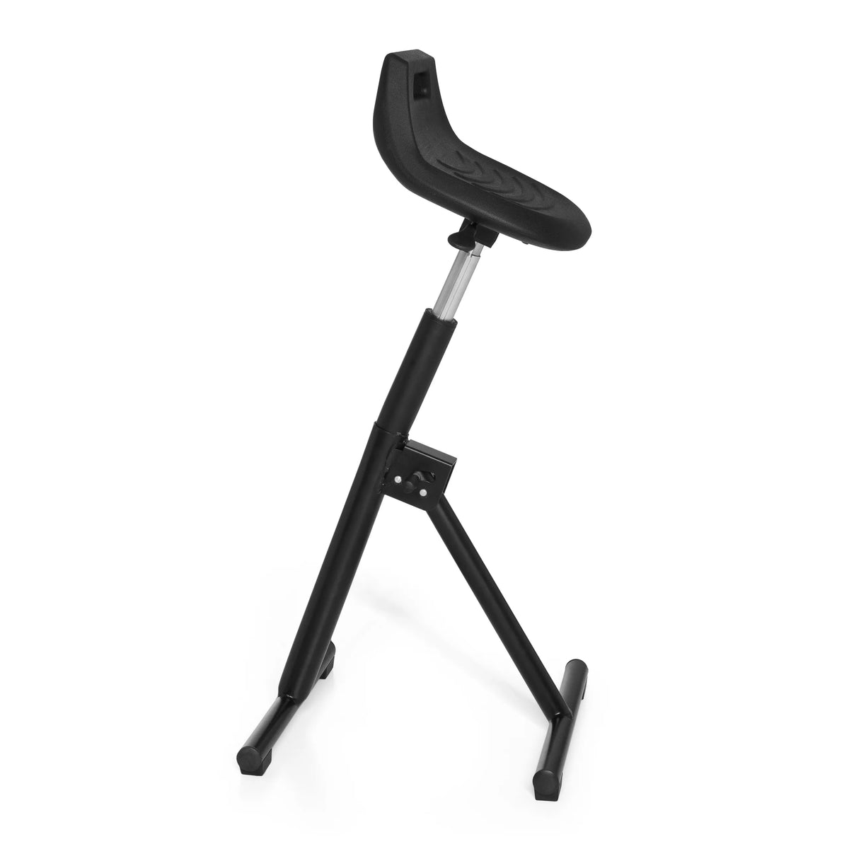 Svart Ståstol TOP WORK 31 med sitskal och T-fot från hjh OFFICE – 360-gradersvy (sidoprofil 80°)