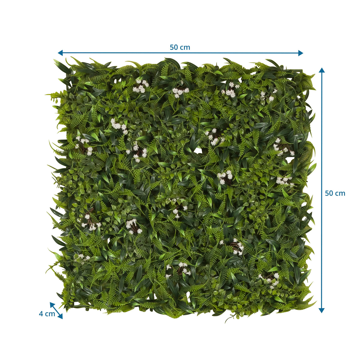 Måttritning av Växtmatta MORE GREEN I med 50 × 50 cm från hjh OFFICE