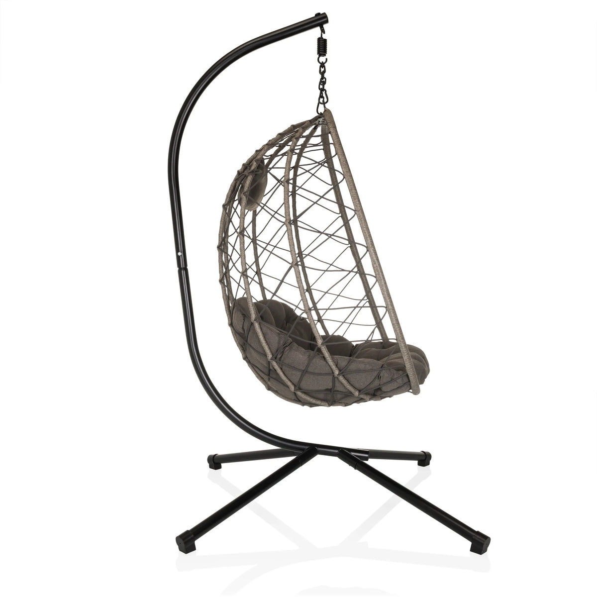 Hängstol COCOVA med grå dyna och svart ram från hjh LIVING