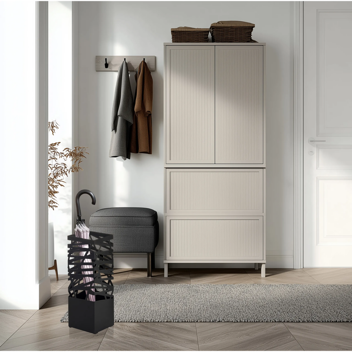 Svart paraplyställ PLUVARIS från Tillbehör från hjh LIVING