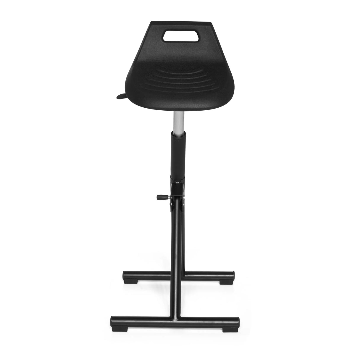 Svart Ståstol TOP WORK 31 med sitskal och T-fot från hjh OFFICE – 360-gradersvy (framifrån 0°)