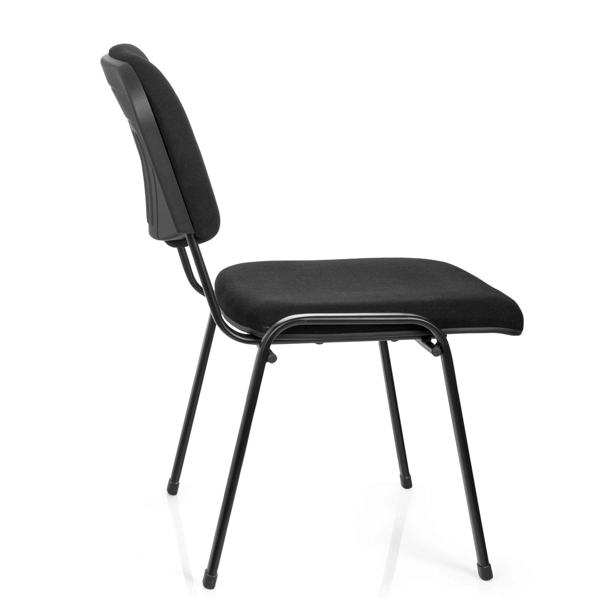 Svart Fyrbent stol XT 600 XL med stoppning i sits och ryggstöd från hjh OFFICE – 360-gradersvy (sidoprofil 100°)