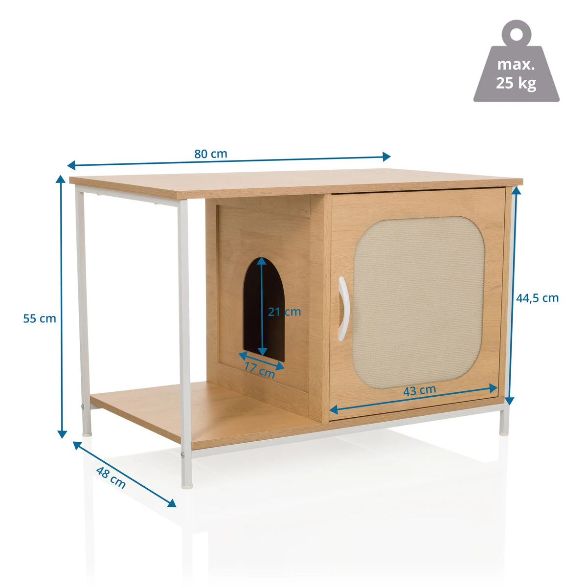 Måttskiss av Katthus KITTYHOME 1 i bok med 80 × 48 cm från hjh LIVING