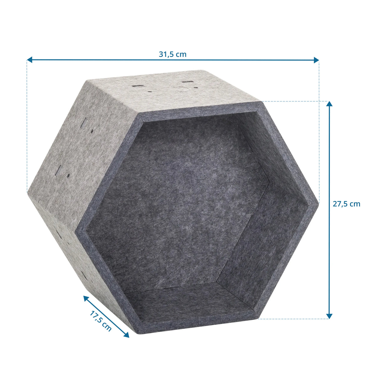 Måttritning av Skärmvägg FLEXMIUT STORE S med 31,5 × 27,5 cm från hjh OFFICE