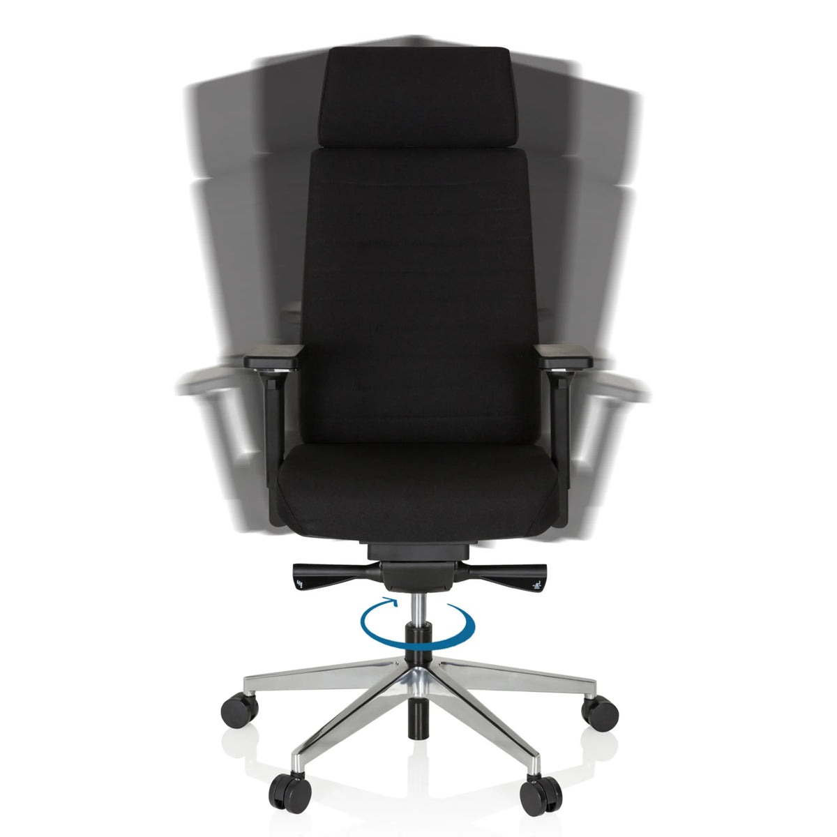 Svrifunktion för Professionell kontorsstol MOVE-TEC PRO 3D i svart med stjärnfot från hjh OFFICE