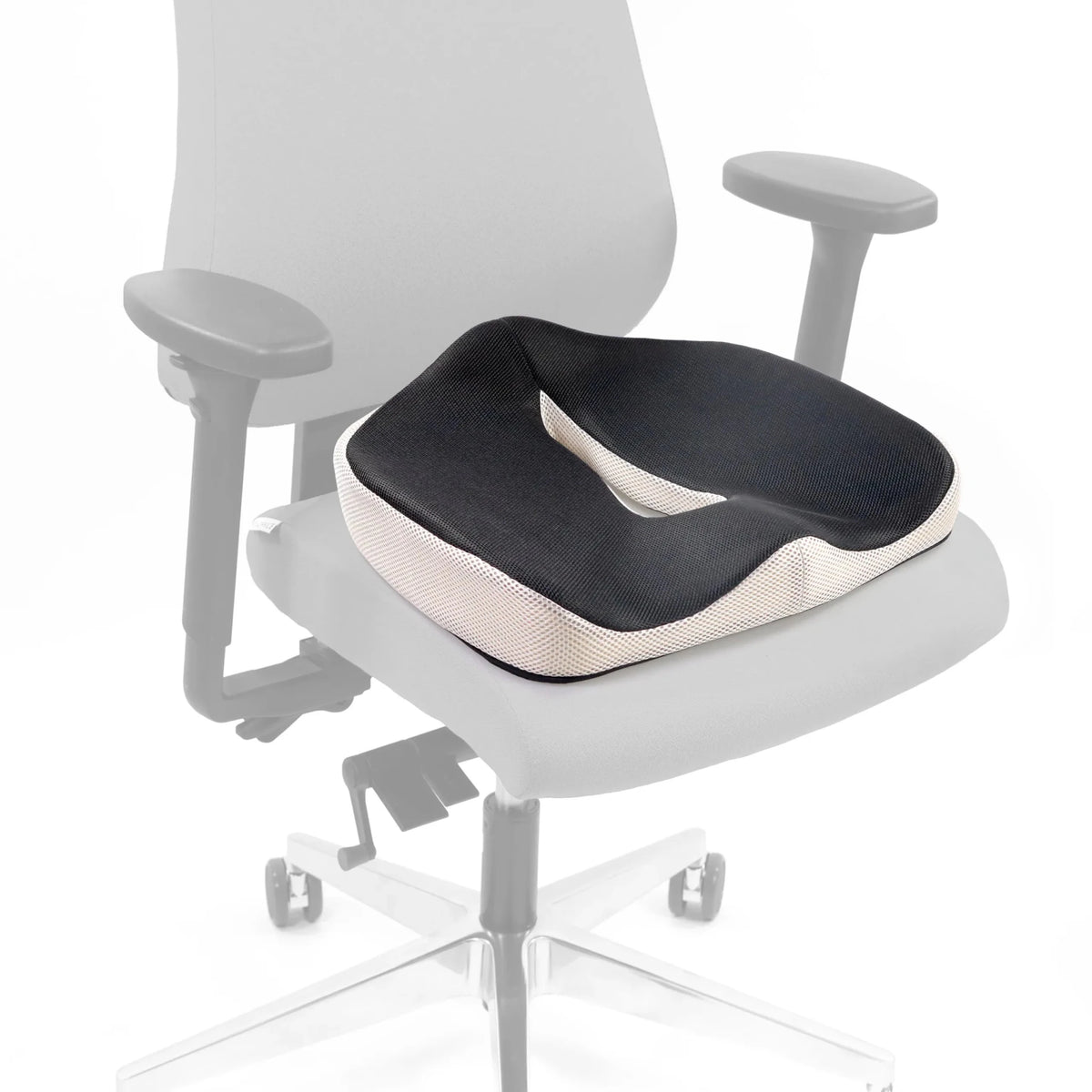 Svart Sittdyna MEDISIT VII med strukturerad yta på en kontorsstol från hjh OFFICE