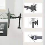Bildskärmshållare Ergomount M1 i svart med VESA-adapterplatta och leder från hjh OFFICE