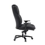 XXL Pullmann Gen2 snurrstol i svart konstläder med sömmar och justerbara armstöd från hjh OFFICE