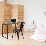 Svart hopfällbart skrivbord EASY UP MULTI i måtten 100 x 50 cm från hjh OFFICE