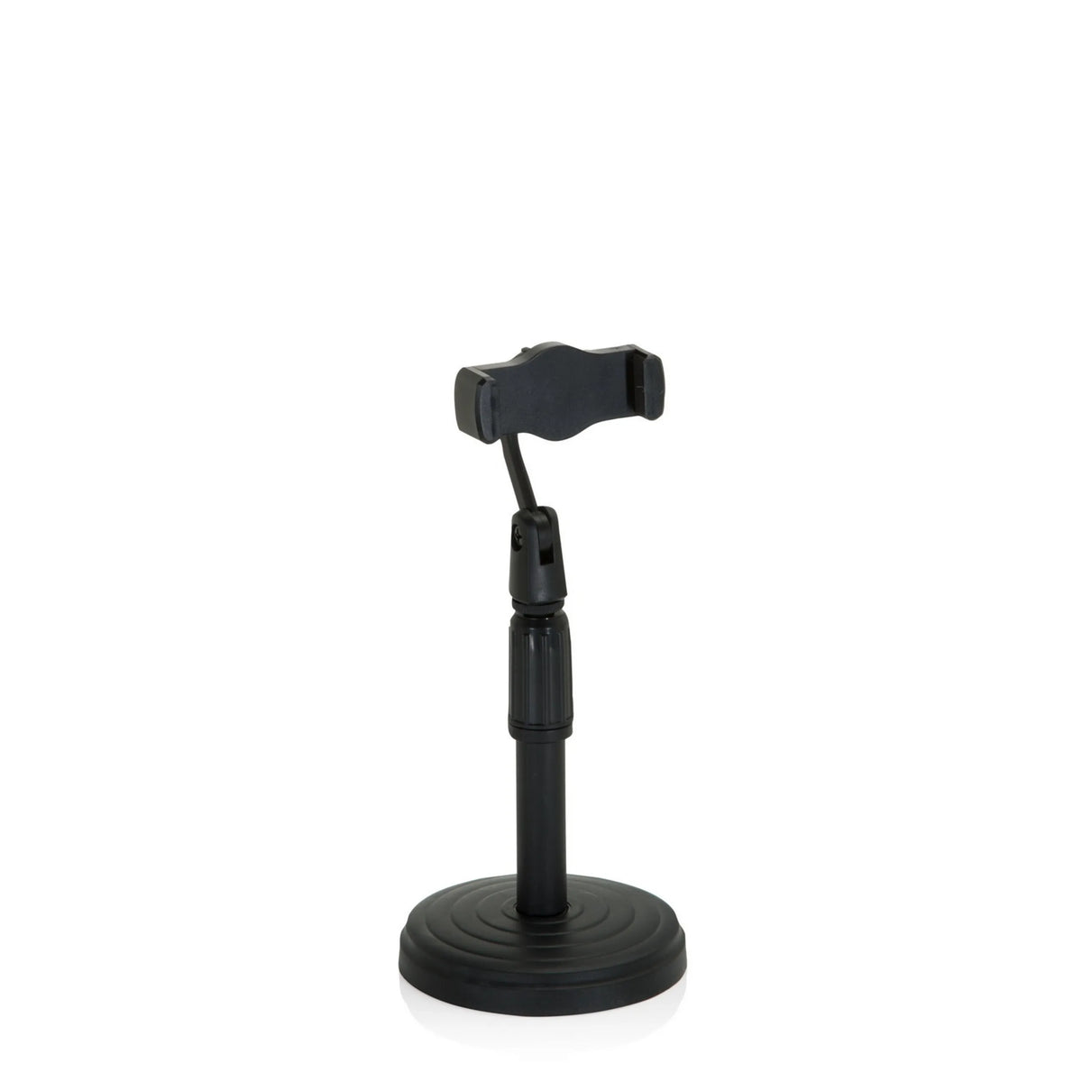 Svart Hållare för mobiltelefon & surfplatta FLEXMOBI II med rund bas och justerbar arm från hjh OFFICE