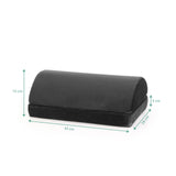 Måttvy av Fotstöd Podi Velvet 1 i svart med 43 × 28 cm från hjh OFFICE