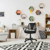 Svart KIDDY CD snurrstol för barn med nätryggstöd och armstöd i ett barnrum från hjh OFFICE