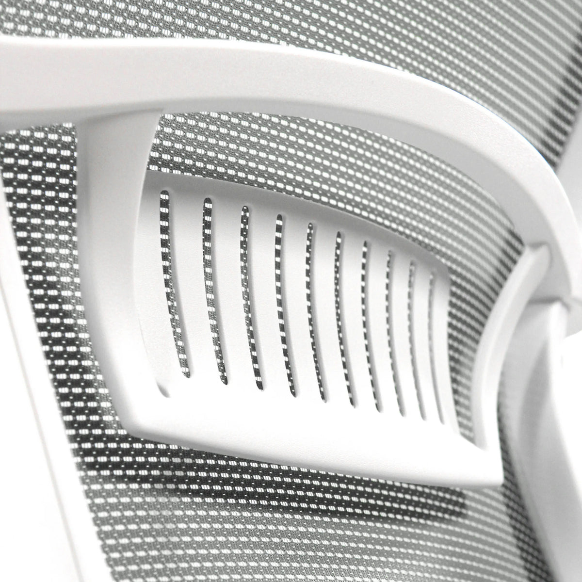 Vitt ryggstödsstöd med ventilationsspringor på Home Office kontorsstol ESTRIA från hjh OFFICE