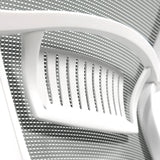 Vitt ryggstödsstöd med ventilationsspringor på Home Office kontorsstol ESTRIA från hjh OFFICE