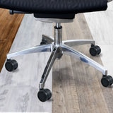 Femstjärnig fotkors med svarta hjul 5x ROLO COLOR 60 11mm/60mm för hårda golv från hjh OFFICE
