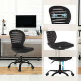 Svart Home Office kontorsstol CASLA med andningsbart ryggstöd och gaslift från hjh OFFICE
