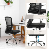 Svart vadderad Home Office kontorsstol STAR-TEC S med nätrygg och gaslift från hjh OFFICE