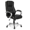 Schwarzer Gamingstuhl RELAX CL180 mit Kunstlederbezug und silberfarbenen Armlehnen von MyBuero