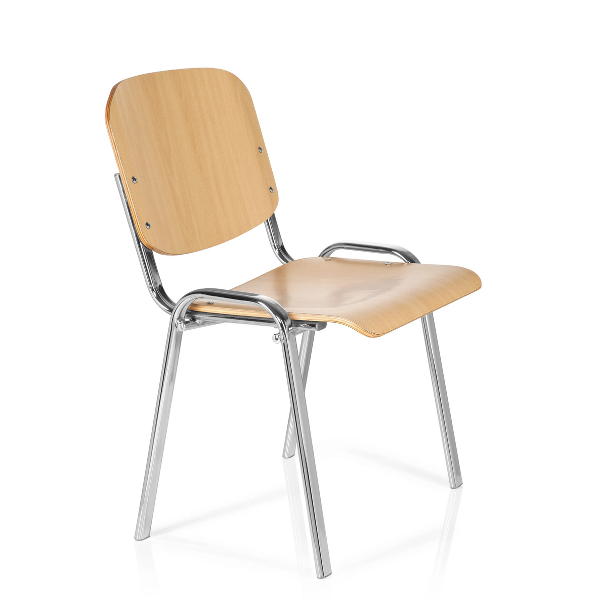 Fyrbent stol XT 600 C H i bok med kromställning från hjh OFFICE – 360-gradersvy (snett framifrån 60°)