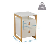 Måttritning av Sidobord TAROLO III med 40 × 40 × 60 cm från hjh LIVING