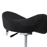 Svart sits på MOVE-TEC 3D PRO I sadelpall med kromad gasfjäderfot från hjh OFFICE