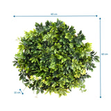 Måttritning av Växtmatta LEAFLUXE WALL 2 med 60 × 60 cm och ett djup på 22 cm från hjh LIVING