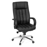 Svart snurrstol XXL G 300 med kviltning, armstöd och femstjärnigt fotkors med hjul från hjh OFFICE – 360-gradersvy (framifrån 20°)