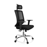 Svart Home Office kontorsstol ZH 200 med nätrygg och femhjulig stjärnfot från hjh OFFICE – 360-gradersvy (snett framifrån 60°)