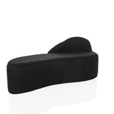 Svart loungesoffa BARACOA med organisk form och integrerat ryggstöd från hjh OFFICE – 360-gradersvy (snett framifrån 30°)