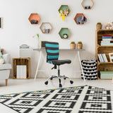 Snurrstol för barn KIDDY COMFORT I i grått och turkos med underrede i metall med hjul från hjh OFFICE