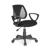 Svart Snurrstol för barn KIDDY CD med nätrygg och femhjulig stjärnfot från hjh OFFICE – 360-gradersvy (snett framifrån 40°)
