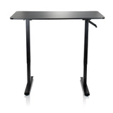 Svart Ståskrivbord STAND CR med vev för höjdjustering från hjh OFFICE – 360-gradersvy (framifrån 0°)