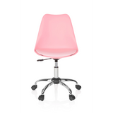 Rosa Home Office kontorsstol FANCY PRO med stjärnfot och fem hjul från hjh OFFICE – 360-gradersvy (framifrån 0°)