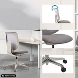 Grå Home Office kontorsstol Sitflex Lady med detaljer av ryggstöd, sits och hjul från hjh OFFICE (AI-genererad bild)