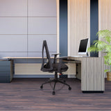 Svart Home Office kontorsstol FALUN BASIC med nätryggstöd och armstöd från hjh OFFICE
