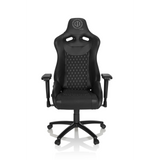 Svart Spelstol GAMEBREAKER SX 04 med quiltat ryggstöd och femhjulig stjärnfot från hjh OFFICE – 360-gradersvy (framifrån 0°)