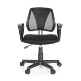 Svart Snurrstol för barn KIDDY CD med nätrygg och femhjulig stjärnfot från hjh OFFICE – 360-gradersvy (framifrån 0°)