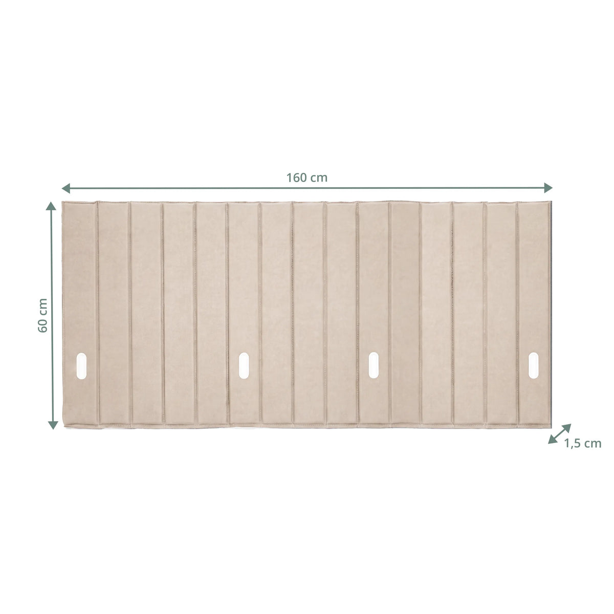 Teknisk ritning av Bordsskärmvägg FLEXMIUT ROLL med 160 × 60 cm från hjh OFFICE
