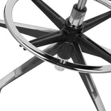 Fotring med kromad ring på ERGO LINE II WORK bardiskstol i svart från hjh OFFICE