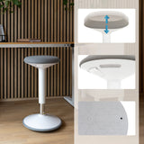 Höjjusterbar sits och fotplatta för ståstolen BALANCE SIT III W i vitt och grått från hjh OFFICE