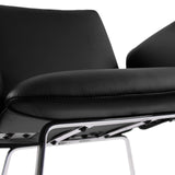 Sits och kromunderrede på den stoppade stolen DESIGNIA V i svart från hjh OFFICE