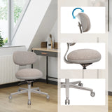 Home Office kontorsstol SITMOTION W i grått med justerbart ryggstöd och hjulstjärna från hjh OFFICE