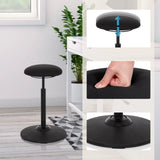Höjdjusterbar sits och fotplatta på ståstolen BALANCE SIT i svart från hjh OFFICE