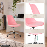 Rosa Home Office kontorsstol FANCY PRO med kromad stjärnfot och hjul från hjh OFFICE